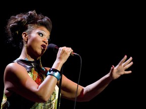 Soprano Measha Brueggergosman plays the Grand Theatre Friday night in support of I?ve Got a Crush On You, a collection of pop standards and works by Canadian artists. (CLIFFORD SKARSTEDT/QMI AGENCY)