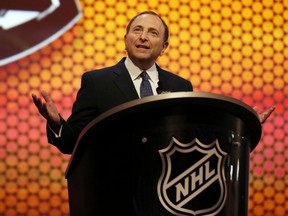 NHL commissioner Gary Bettman has been coy about the league's interest in Seattle as a future home for a team. (Bill Streicher/USA TODAY Sports)