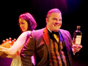 Zachary Counsil (right) and Hannah Gibson-Fraser star in Snake Oil, one of the productions at the 2014 Edmonton International Fringe Fest. Photo Supplied