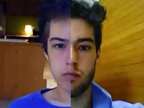 Hugo Cornellier took a selfie every day from age 12 to age 19. (Screengrab/YouTube)