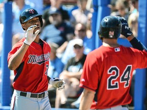 Minnesota Twins outfielder Byron Buxton suffered a concussion after a collision while tracking a fly ball Wednesday. (JONATHAN DYER/USA Today)