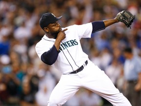 Mariners’ Fernando Rodney was one of the pitchers who shut down the Jays’ offence during the teams’ recent series. (USA TODAY SPORTS/PHOTO)