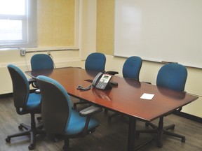 The conference room at the Milo Business Centre. Stephen Tipper Vulcan Advocate
