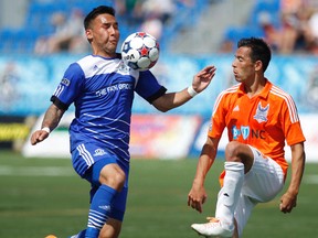 The last time the Eddies and the RailHawks met, in June at Commonwealth Stadium, Edmonton came away with a 6-1 win. (Ian Kucerak, Edmonton Sun)