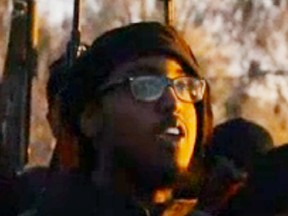 Frame grab from an ISIS video, of Calgarian, Farah Mohamed Shirdon, who was fighting overseas with the Islamic State of Iraq and Syria.
ISIS video frame grab/Calgary Sun/QMI Agency