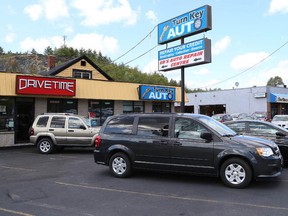 JOHN LAPPA/THE SUDBURY STAR
Drivetime and Turn Key Auto dealerships are located on the Kingsway in Sudbury.