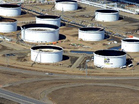 Enbridge's Edmonton Terminal is pictured in this April 2014 file photo. The terminal is the starting point of the companies mainline system -- the world's longest, most complex crude oil pipeline system, delivering more than 2.2 million barrels of crude and liquids daily. (Photo Supplied/Alberta Transportation)