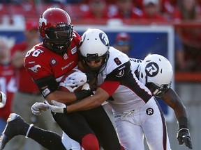 The Ottawa RedBlacks and Calgary Stampeders tangle Sunday at TD Place (File photo AFP/Getty)