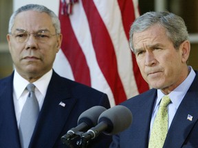 George W. Bush and Colin Powell.