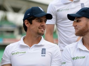 For the first time in a long time, things are looking up for England’s Alastair Cook (left) and teammate Stuart Broad. (Reuters)