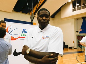 Anthony Bennett attends the NBA Americas Team Camp at Ryerson yesterday.  We should find out this weekend if he will remain with the Cavaliers or be traded to the Timberwolves or 76ers. (Stan Behal/Toronto Sun.)