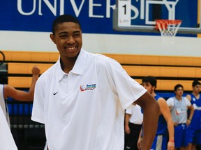 Raptors Bruno Caboclo was in town yesterday for the Americas Team Camp at Ryerson. (Stan Behal/Toronto Sun)