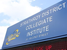 Strathroy District Collegiate Institute (361 Second St.) where registration for the Strathroy Adult Learning Centre will run August 25-26, 9-11:30 a.m. and 1-2:30 p.m. ELENA MAYSTRUK/ AGE DISPATCH/ QMI AGENCY