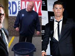 Robert Downey Jr., Rob Ford, and Cristiano Ronaldo all offered up some of the best (or worst) ALS Ice Bucket Challenges. (REUTERS/QMI AGENCY)