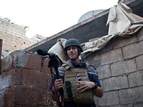 U.S. journalist James Foley is pictured in Aleppo, Syria in November 2012, in this family photo released to Reuters on May 3, 2013. (Photo courtesy Foley family by Nicole Tung/Handout via Reuters)