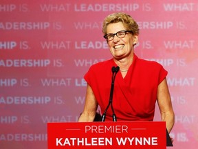 Ontario Liberal Party leader Kathleen Wynne speaks at her election party headquarters in Toronto, June 12, 2014, after winning a majority government. (REUTERS/Mark Blinch)