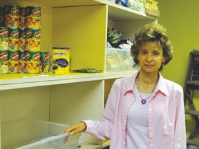 Wendy Theodore of the Vulcan and District Family and Community Support Services says the shelves at the Vulcan County Food Bank are looking a bit empty these days and is hoping to receive some donations from the public. Stephen Tipper Vulcan Advocate