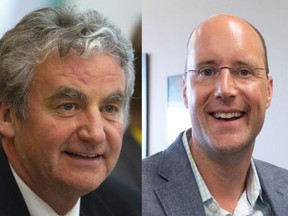 Mayoral candidates Joe Swan and Matt Brown (File photos)