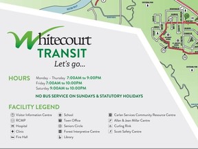 Whitecourt Transit map