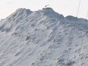 A winters worth of clearing streets and parking lots has created a mountain of snow.

(QMI Agency files)