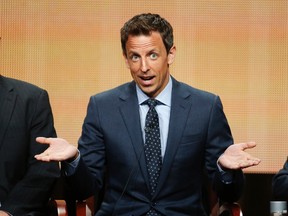 Host Seth Meyers participates in a panel for the "The 66th Primetime Emmy Awards" at the Television Critics Association NBCUniversal Summer Press Tour in Beverly Hills, California July 13, 2014. (REUTERS/Danny Moloshok)