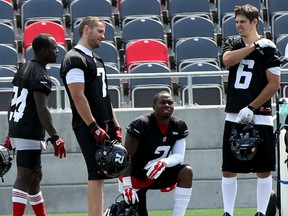Ottawa RedBlacks defensive back Jovon Johnson (2) returned to practice Wednesday after missing his team's last three games with a biceps injury. Johnson could return to the lineup this weekend against Calgary. (Chris Hofley/Ottawa Sun)