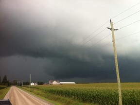 Storm chaser Mark Robinson tweeted out this photo from south of St. Marys, Ont.