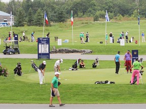 The pros took to the course for a practice round on Wednesday at the Loyalist Golf and Country Club for the PGA Tour's Great Waterway Classic. (Julia McKay/The Whig-Standard)