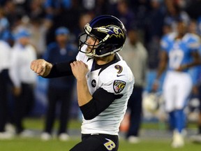 Ravens kicker Justin Tucker tied for the league lead in field goals with 38. (AFP)