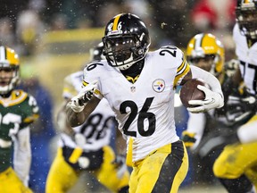 Le'Veon Bell #6 of the Pittsburgh Steelers runs the ball against the Green Bay Packers at Lambeau Field on December 22, 2013 in Green Bay, Wisconsin. The Steelers defeated the Packers 38-31.   Wesley Hitt/Getty Images/AFP