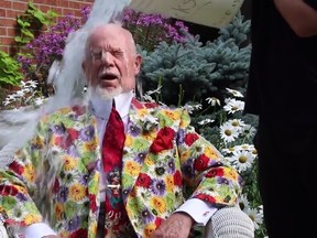 Don Cherry takes the ALS Ice Bucket Challenge on Aug. 21, 2014. (YouTube)