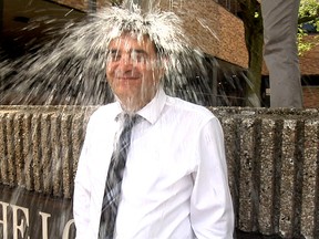 Free Press editor-in-chief Joe Ruscitti takes the ice bucket challenge.
