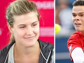 Canadian tennis stars Eugenie Bouchard and Milos Raonic. (QMI Agency)
