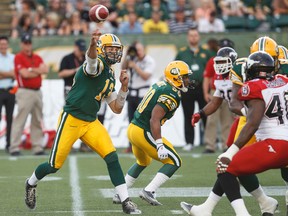 The numbers put up by Mike Reilly are at or near the top of the league across the board, but Argos QB Ricky Ray continues to receive the lion's share of broadcast coverage. (Ian Kucerk, Edmonton Sun)