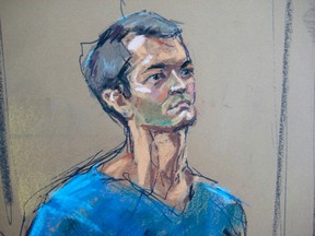 Ross Ulbricht, who prosecutors say created the underground online drugs marketplace Silk Road, makes an initial court appearance in New York, Feb. 7, 2014.  REUTERS/Jane Rosenberg