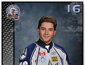 Dean "DJ" Hancock is shown on this player card from the Great North Midget League website. Hancock, who played for the Sudbury Nickel Capital Wolves midgets for two years, lost his life in a crash on the Highway 17 southwest bypass on August 21.