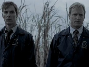 Matthew McConaughey, left, and Woody Harrelson in HBO's "True Detective."