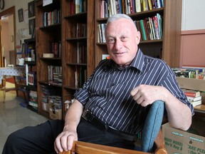Long-time teacher George Turcotte is setting up a new private school in the basement of St. Luke's church to help students who are unable to read and write. THURS., AUG. 21, 2014 KINGSTON, ONT. MICHAEL LEA\THE WHIG STANDARD\QMI AGENCY
