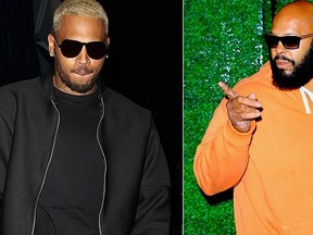 Chris Brown and Suge Knight. (WENN.com)