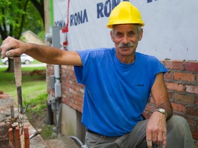 In his heyday, Sal Cambria managed more than 3,000 bricks a day.  MIKE HENSEN/ THE LONDON FREE PRESS