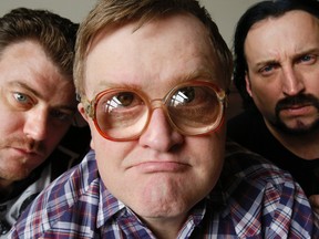 Robb Wells, Mike Smith, and John Paul Tremblay of  'The Trailer Park Boys'  in Toronto, promoting their new movie "Don't Legalize It" , at The Grand Hotel, on Thursday April 3, 2014. (Stan Behal/QMI Agency)