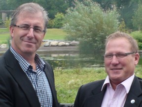Scott Fielding endorsed Gord Steeves for mayor on Monday. (JIM BENDER/WINNIPEG SUN)