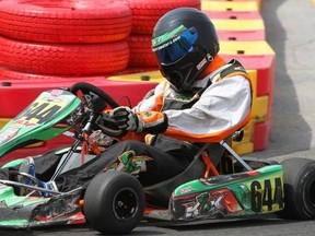 Sudbury's Braxton Terry started near the back of the pack at the Canadian Karting Championships Briggs & Stratton Junior National Championship on Sunday, but worked his way up to fourth place by the time the checkered flag came out.