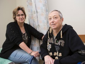 Debbie and Rick Galloway are seen at the Mazankowski Alberta Heart Institute in Edmonton, Alta., on Monday, Aug. 25, 2014. Galloway, 54, is the recipient of a double lung transplant, which occurred at the end of July. The Galloways are from Shellbrook, SK, and urge people to sign up for organ donations, to give the gift of life as Rick was given when he received his operation. Surgeons performed a record 32 organ transplants between July 18 and 27, 2014. Ian Kucerak/Edmonton Sun