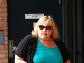 Kathy Ford, the sister of Toronto Mayor Rob Ford, leaves court Tuesday, August 5, 2014. (Michael Peake/Toronto Sun)
