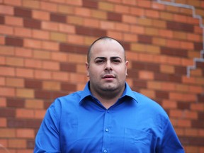 Walter Almeida, 30, of Toronto, outside Barrie court Tuesday, Aug. 26, 2014. (Tracy McLaughlin/Toronto Sun)