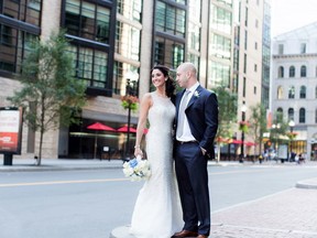 James Costello, one of the survivors of the Boston Marathon bombing, married Krista D'Agostino, the nurse who helped him during his long recovery, on Saturday, August 23, 2014 in Boston.
Prudente Photography
