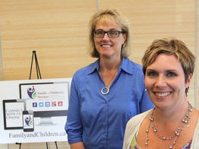 Mary Margaret Fuller, left, and Tracy Kennedy, from Family and Children's Services of Frontenac, Lennox and Addington, are involved in a new vision changing the way the agency looks at fostering and adopting. (Michael Lea/The Whig-Standard)