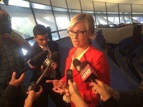 Chief planner Jennifer Keesmaat speaks to reporters at City Hall on Wednesday, August 27, 2014. (Don Peat/Toronto Sun)