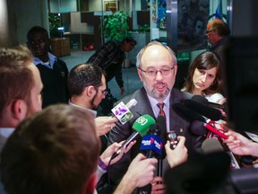 Councillor Joe Mihevc talks to media at City Hall. (Ernest Doroszuk/Toronto Sun)